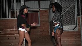 Whoa, Pretty Black Pussy Rocks Rodeo Ride Hard!