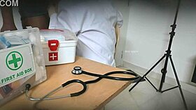 doctor sneaks blowjob on patient cock in clinic 😏 sucking hard secretly