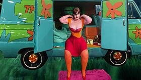 granny velma dinkley in costume deepthroats massive cock like a pro sleuth