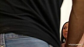 three slutty dressed friends lure coworkers for hardcore orgy pounding