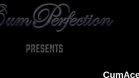 naughty girl sucks cocks for bukkake facial cum blast on her pretty face