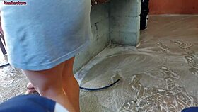 hot maid grabs cock and rides wildly!