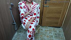 hindi beauty moans as sneaky guy catches her changing then fucks her deep in toilet