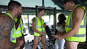 what if the persian gym queen takes double anal creampie gangbang?