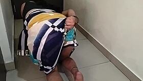 HOT DESI MAID FUCKED IN SAREE DIRTY HINDI AUDIO HOSTEL ROOM DOGGY BATHROOM