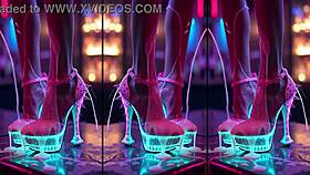 look at these sexy heels on nightclub counter ai style