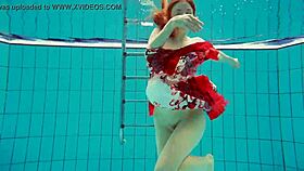 hot underwater teen marketa peite bikini tease 18+
