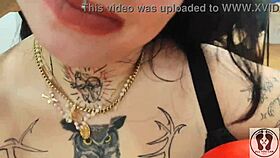 deedee love workouts end with juicy goth blowjob on huge cock