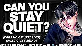 Secret cinema backrow fuck roleplay with loud male moans and public thrill