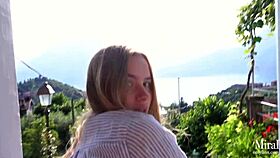 waking up to intimate morning fuck in italian village on lake como with passionate cowgirl