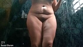 horny milf teases ass on sofa webcam