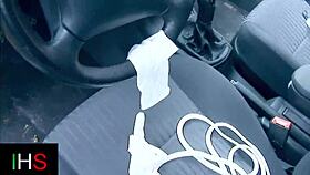 Cute Blonde Slut Bent Over Car for Hardcore Anal Assfucking Doggystyle Rimjob in Forest