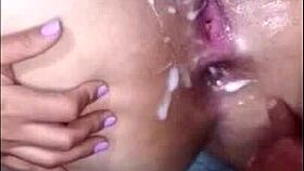 😍 sexy latina babe spreads her tight ass for my huge cock creampie inside!