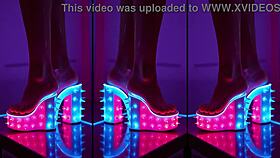 look at these sexy heels on nightclub counter ai style