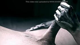 Skeleton girl Halloween horror parody deepthroats monster cock with sloppy cumshot sucking