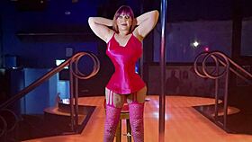 Granny carmen angel squirts hard from dual vibrator toy play in pink