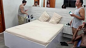 alicia ribeiro's first porn anal backstage with two cocks in pussy