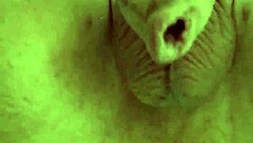 my huge tattooed uncut cock cums handsfree from anal