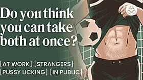 athletic stud pounds journalist hard in locker room after sexy interview