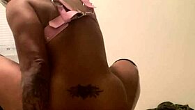 Big ass ebony Bobbi Jo88 rides dildo in taboo solo