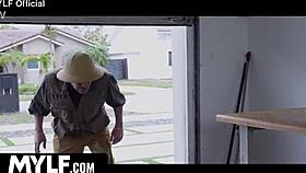 frustrated tall big ass redhead milf dominates man in amazon position after long dry spell