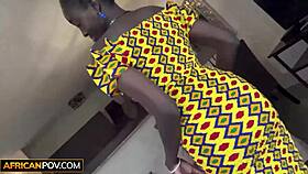 Ebony bikini thot tricked into wild interracial pounding!