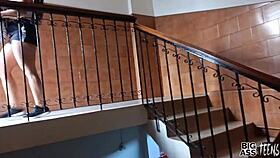 Balcony Blackmail Leads to Big Ass Creampie and Anal