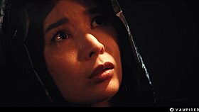 big tits vampire babe rikako crave nerdy leana's wet pussy scissoring domination?