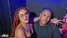 pathetic cuckold watches old latina hotwife devour monster cock at gloryhole