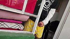 femdom bbw in garage sniffs panties then loses virginity to huge cock domination