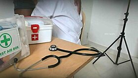 doctor sneaks blowjob on patient cock in clinic 😏 sucking hard secretly