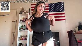 big tits bouncing wildly in college tryout frenzy