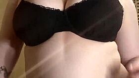 follow my teasing striptease and cum with my huge tits