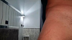 Alexander strokes his huge cock close-up with massive cumshot