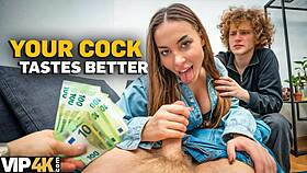 gf cheats on street pickup with old guy while you watch tight shaved pussy