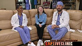 serena morgan's nurse pov spreads for cash in hospital backstage