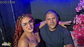 pathetic cuckold watches old latina hotwife devour monster cock at gloryhole