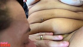 Hung swing buddy rams fitness wife's shaved ass!