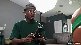 Oily photoshoot turns into deepthroat anal creampie face fucking and ass licking reality style