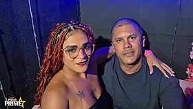 pathetic cuckold watches old latina hotwife devour monster cock at gloryhole