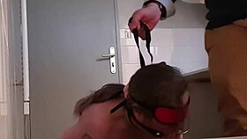 French slave gets spanked bound and trained like whore! 😈⛓️