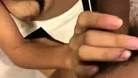 asian teen cheats with boyfriend's cum ride