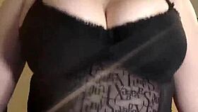 follow my teasing striptease and cum with my huge tits