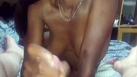 a sexy black doll handjobs old white man like his last day