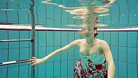 hot underwater teen marketa peite bikini tease 18+