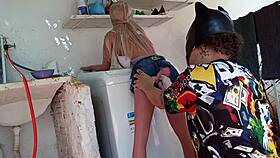 gostosa esposa sneaks anal toy fun outdoors betraying hubby with public fuck doll vibes 😈🍑