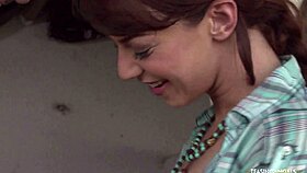 sexy brunette milf village lady takes huge cock anal outdoors