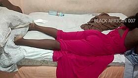 Sexy African Couple Teases In Bed. See-Through Clothes No Underwear Part 2