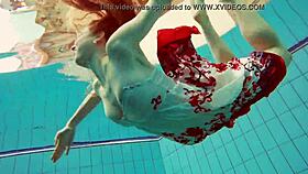 hot underwater teen marketa peite bikini tease 18+