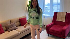 hey cute czech girl i filled your shaved pussy with creampie outdoors